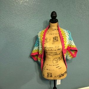 Hand crochet shrug-cardigan-shawl